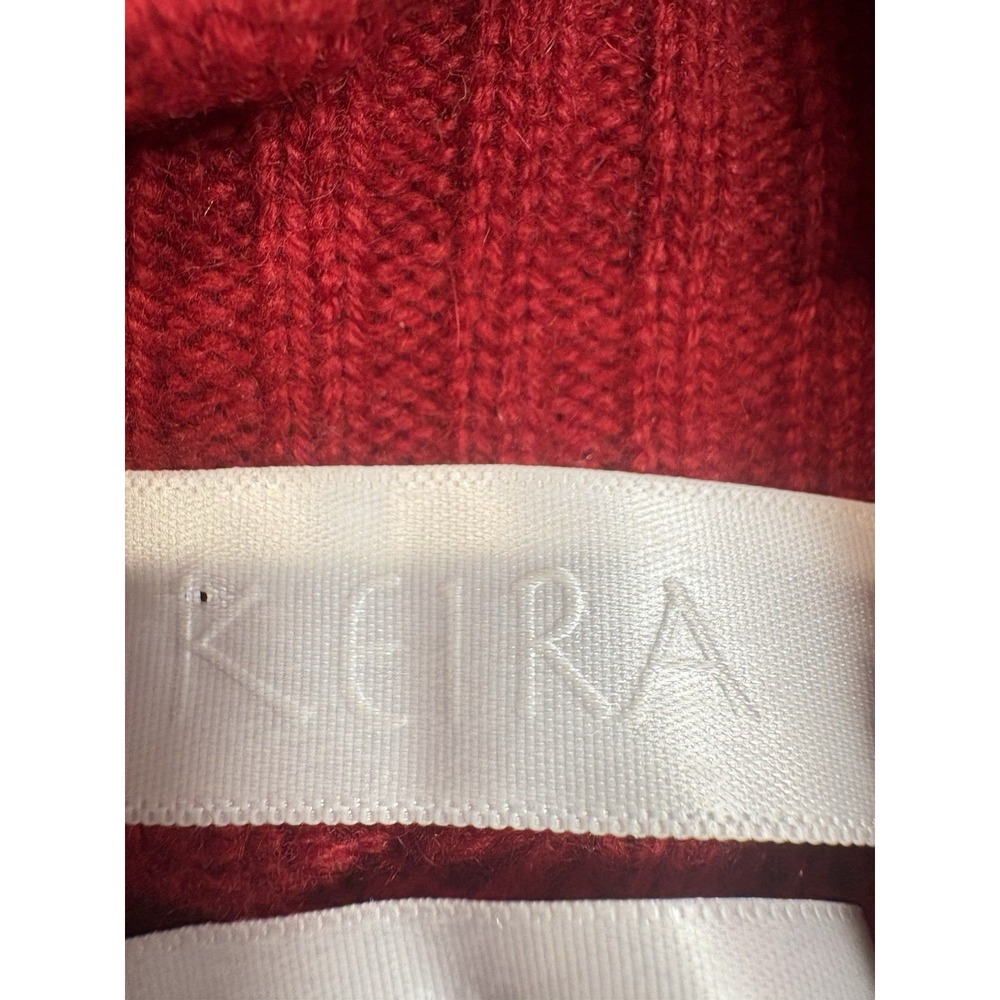 Keira 2ply 100% Cashmere Cable Knit Pullover Turtleneck Red, Women's Small - Picture 11 of 13